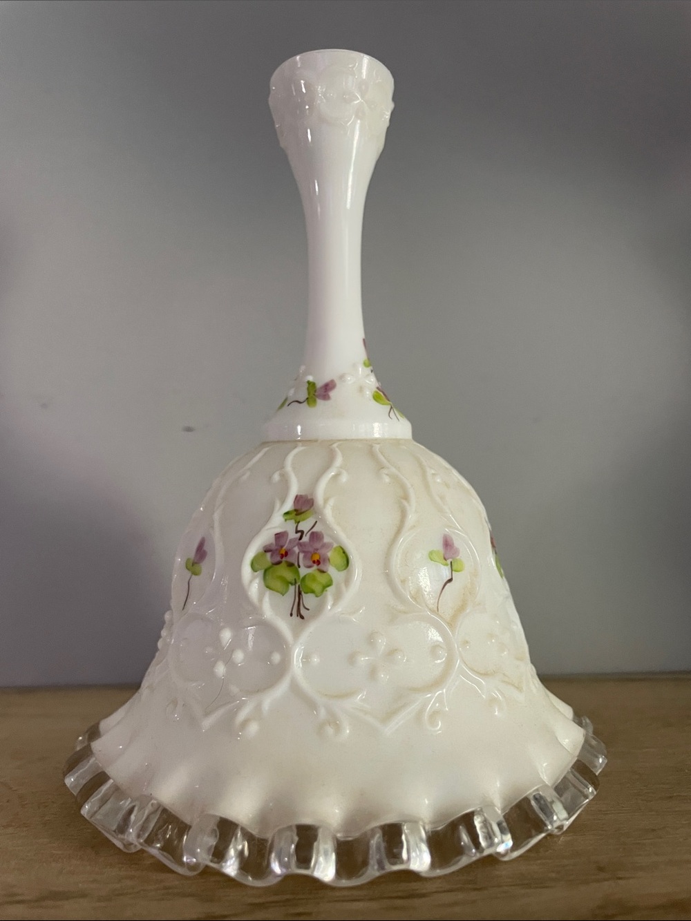Fenton Silvercrest Bell signed Linda Fleming inside